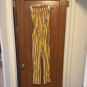 Striped Yellow Jumpsuit